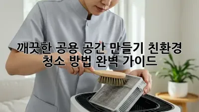 깨끗한 공용 공간 만들기: 친환경 청소 방법 완벽 가이드